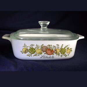 Corning Ware “Spice of Life” A-1, 1 Quart Casserole Dish and Pyrex® Lid P-7-C